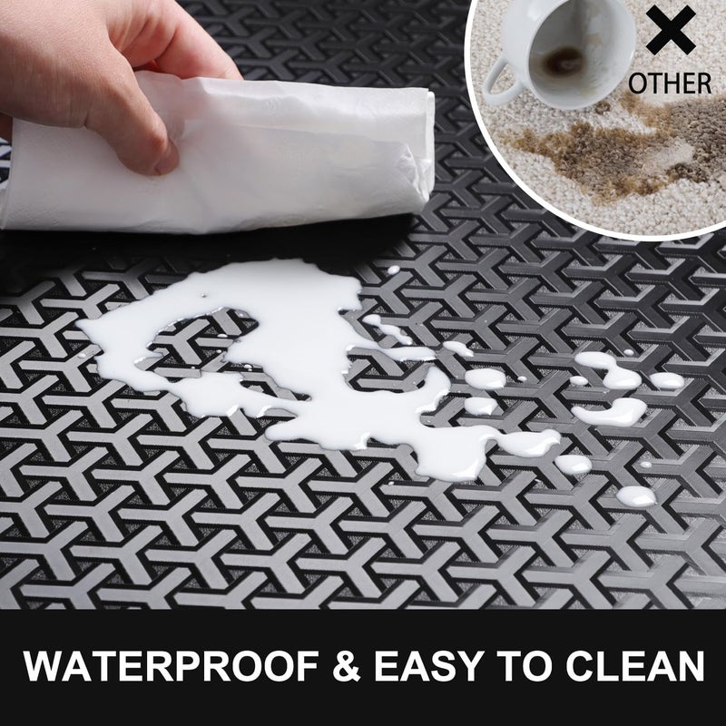 FURKIT حصيرة كرسي المكتب للأرضيات الصلبة، 50"x60" حصيرة كرسي كمبيوتر كبيرة، سجادة واقية للأرضيات بنمط Y الفريد للكراسي المتحركة، حصيرة أرضية من PVC مضادة للانزلاق للعمل، المنزل، والألعاب - Image 5